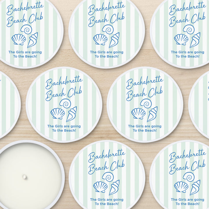 About Last Night, Last Toast on the Coast, Bachelorette Stripe 2oz Mini Lavender Candles