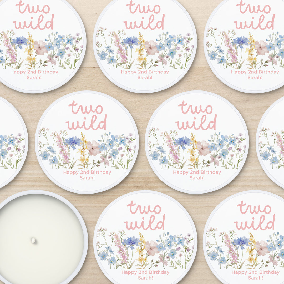 Little Wildflower Birthday, Wild One, Two Wild, Wild & Three, 2oz Mini Lavender Candles