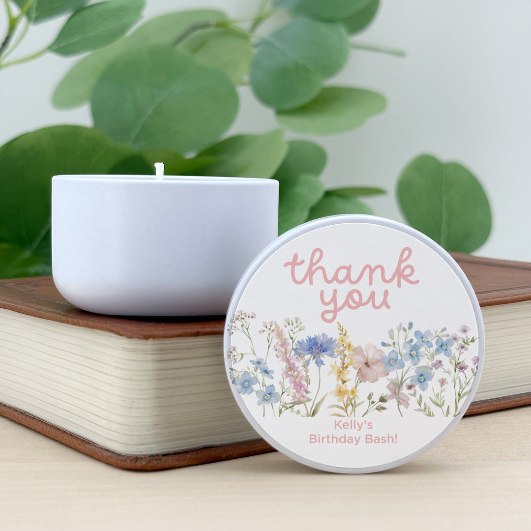 Little Wildflower Birthday, Wild One, Two Wild, Wild & Three, 2oz Mini Lavender Candles