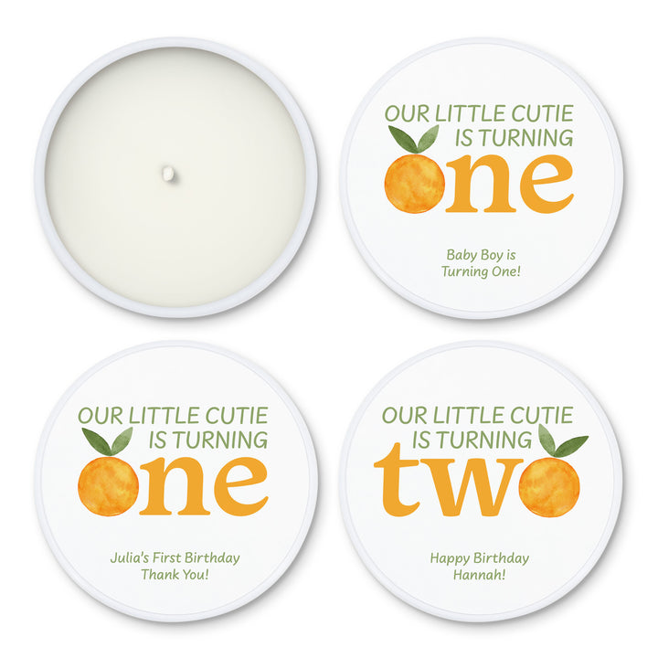 Little Cutie Birthday, Our Little Cutie is Turning One, 2oz Mini Lavender Candles
