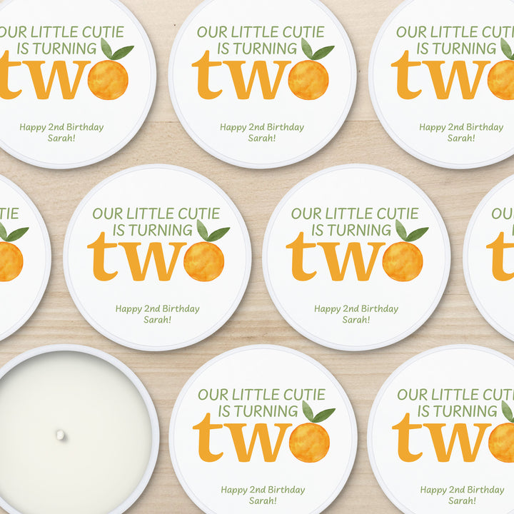 Little Cutie Birthday, Our Little Cutie is Turning One, 2oz Mini Lavender Candles