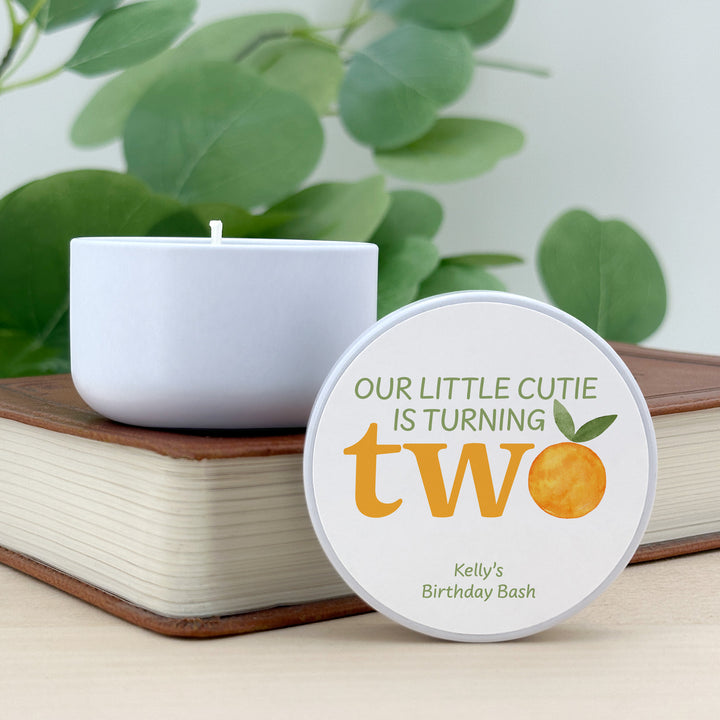 Little Cutie Birthday, Our Little Cutie is Turning One, 2oz Mini Lavender Candles