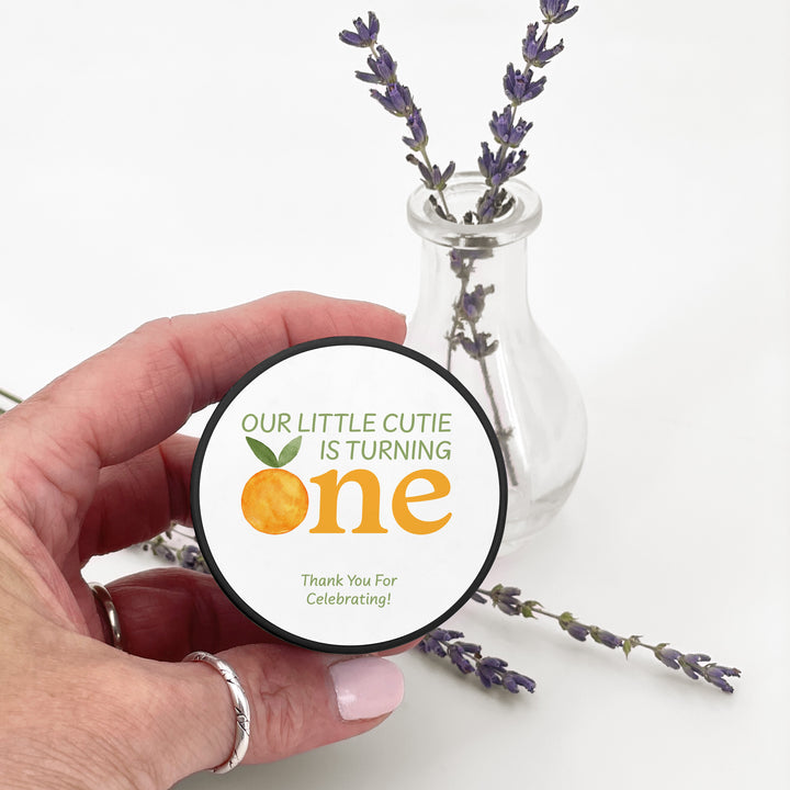 Little Cutie Birthday, Our Little Cutie is Turning One, 2oz Mini Lavender Candles