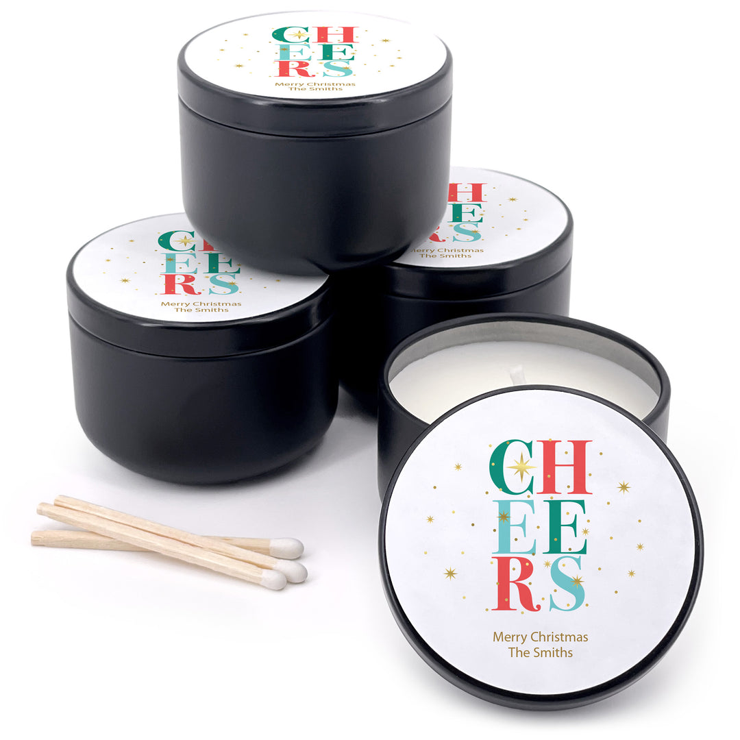 Custom Candles, Candle Favors, Unique Stocking Stuffers, Christmas Sparkle, 2oz Mini Lavender Candles
