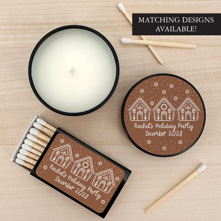 Custom Candles, Candle Favors, Unique Stocking Stuffers, Gingerbread Houses, 2oz Mini Lavender Candles
