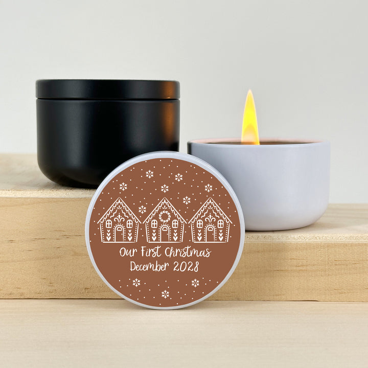 Custom Candles, Candle Favors, Unique Stocking Stuffers, Gingerbread Houses, 2oz Mini Lavender Candles