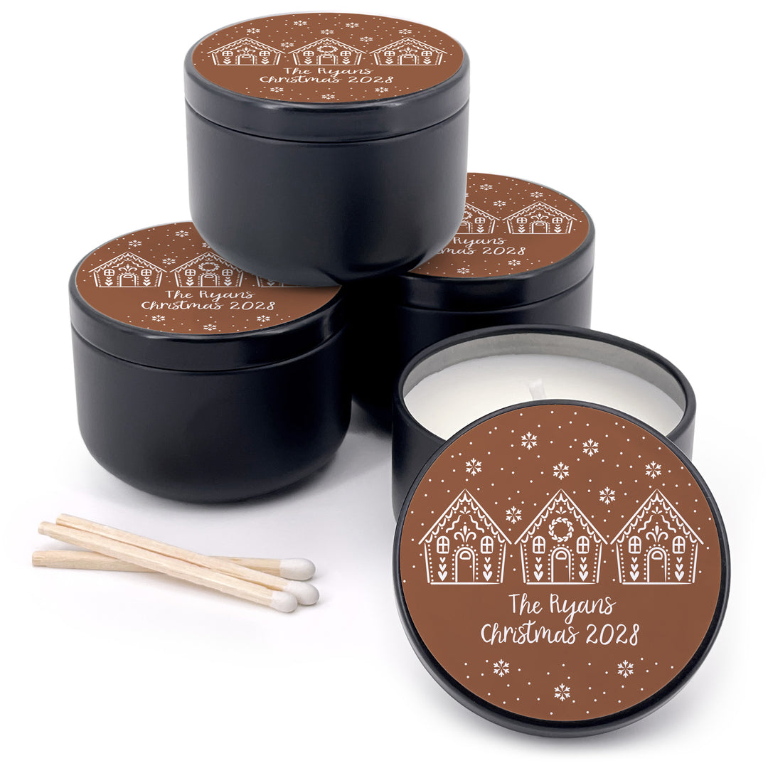 Custom Candles, Candle Favors, Unique Stocking Stuffers, Gingerbread Houses, 2oz Mini Lavender Candles