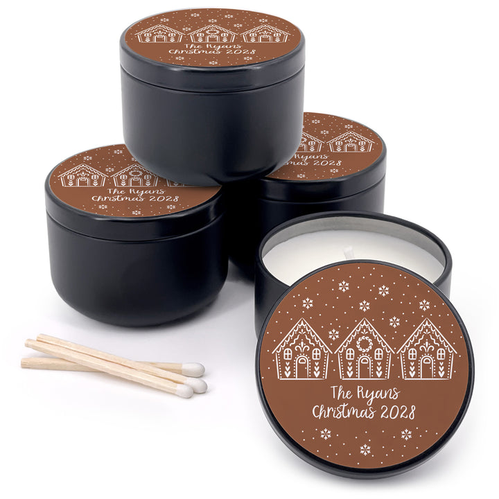 Custom Candles, Candle Favors, Unique Stocking Stuffers, Gingerbread Houses, 2oz Mini Lavender Candles