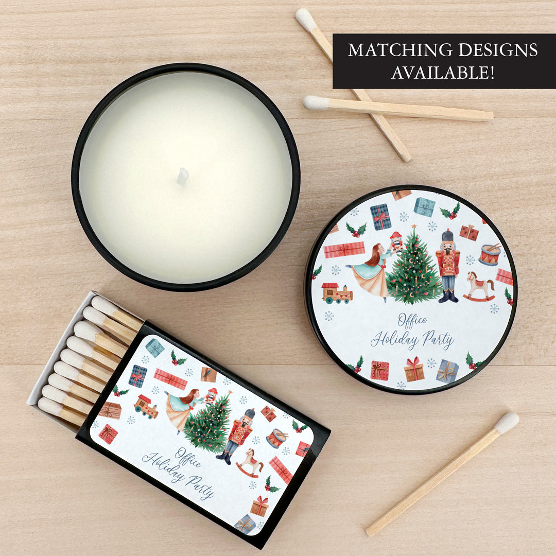 Custom Candles, Candle Favors, Unique Stocking Stuffers, Nutcracker, 2oz Mini Lavender Candles