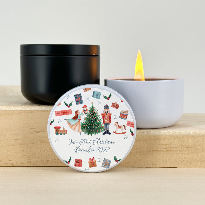 Custom Candles, Candle Favors, Unique Stocking Stuffers, Nutcracker, 2oz Mini Lavender Candles