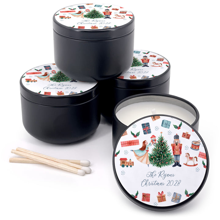 Custom Candles, Candle Favors, Unique Stocking Stuffers, Nutcracker, 2oz Mini Lavender Candles