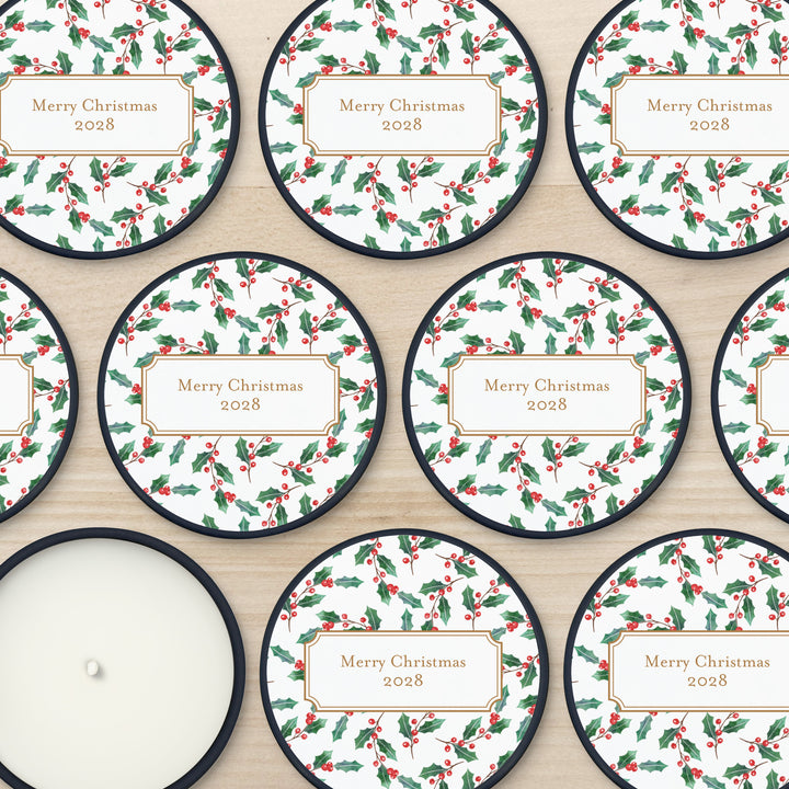 Custom Candles, Candle Favors, Unique Stocking Stuffers, Winter Patterns, 2oz Mini Lavender Candles