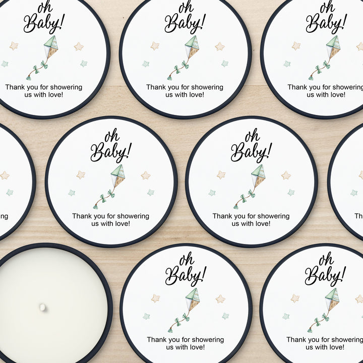 Personalized Candles, Candle Favors, Unique Baby Shower Favors, Vintage Baby Shower, 2oz Mini Lavender Candles