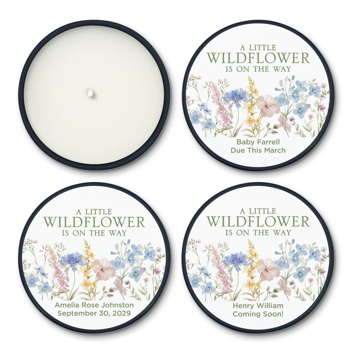 A Little Wildflower is on the Way, 2oz Mini Lavender Candles