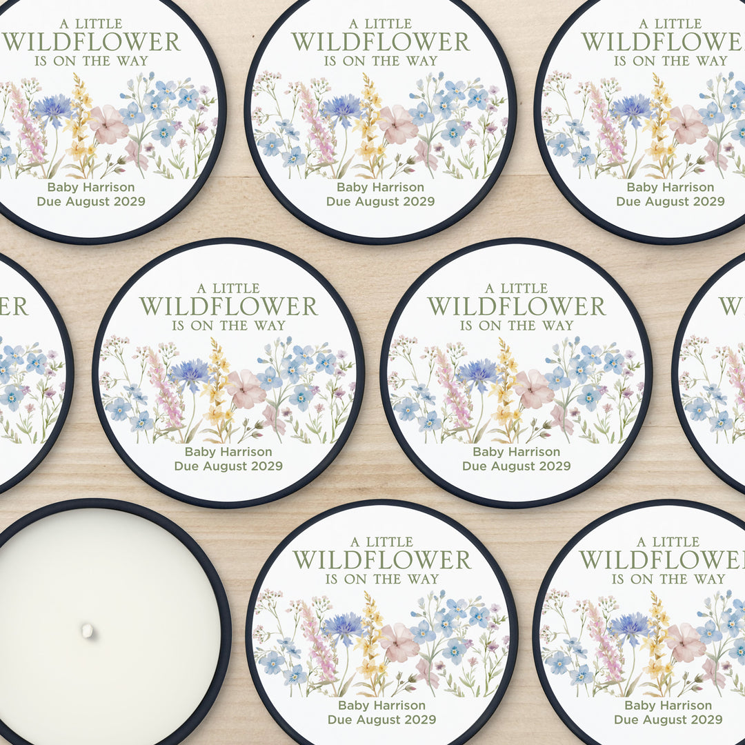 A Little Wildflower is on the Way, 2oz Mini Lavender Candles