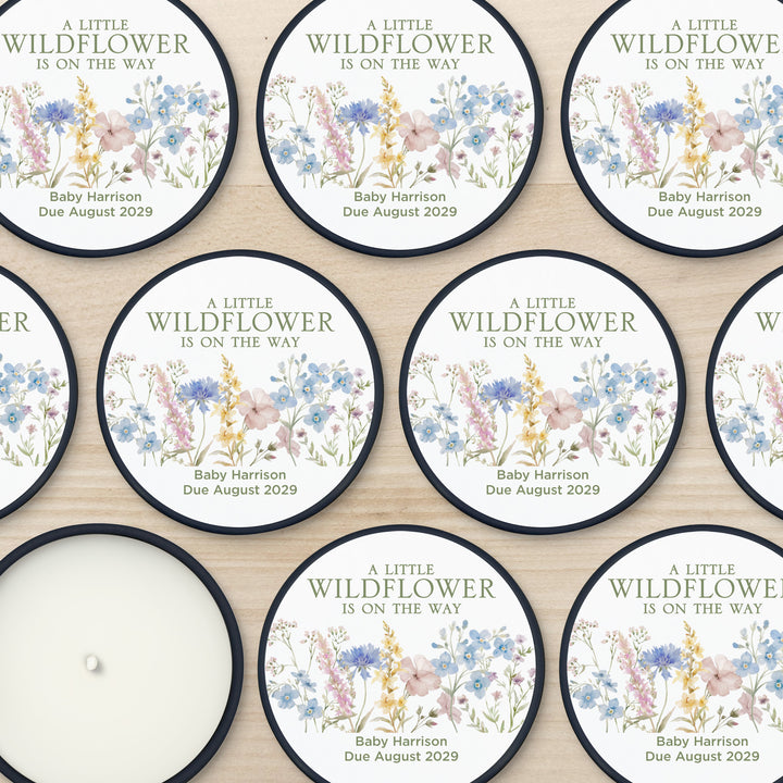 A Little Wildflower is on the Way, 2oz Mini Lavender Candles