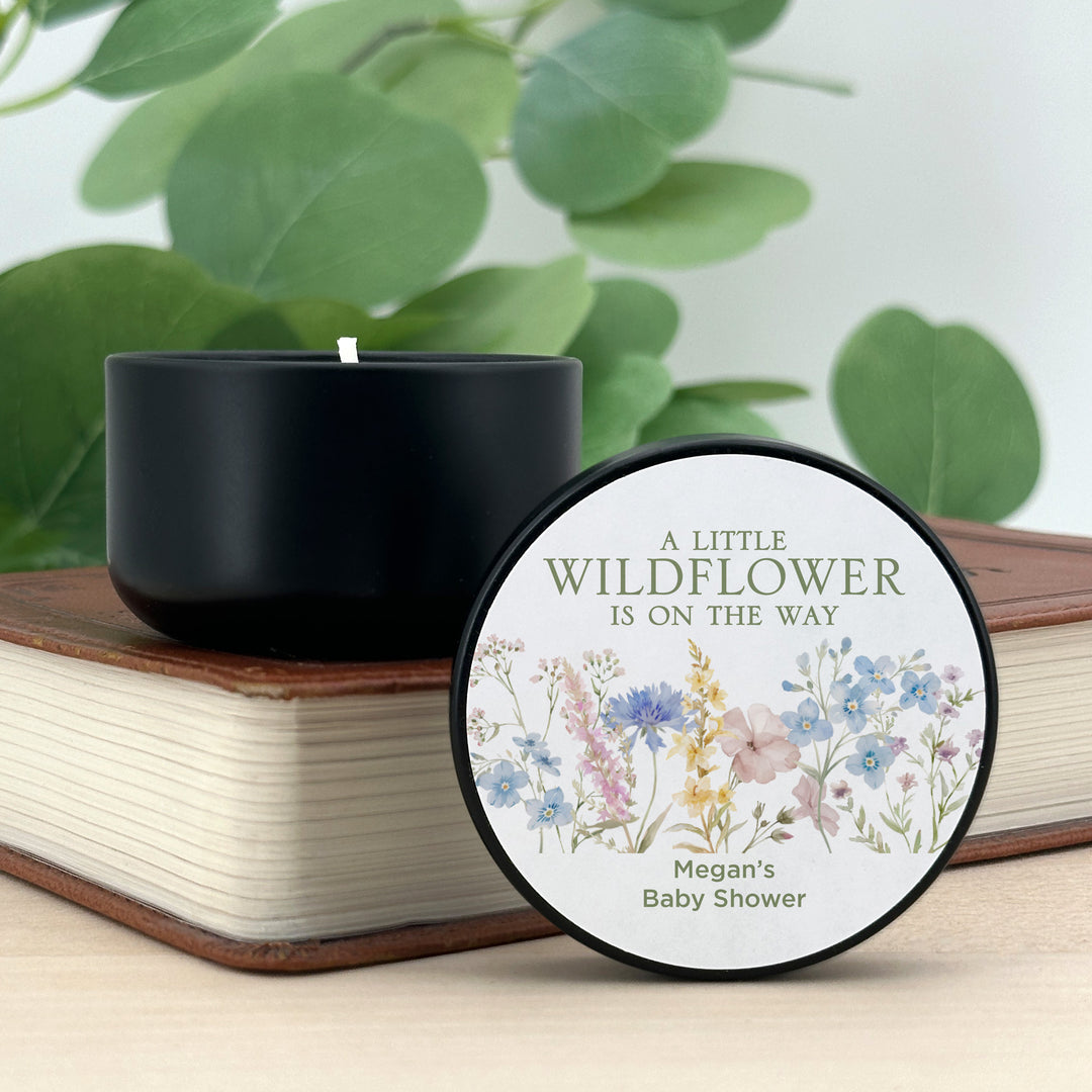 A Little Wildflower is on the Way, 2oz Mini Lavender Candles