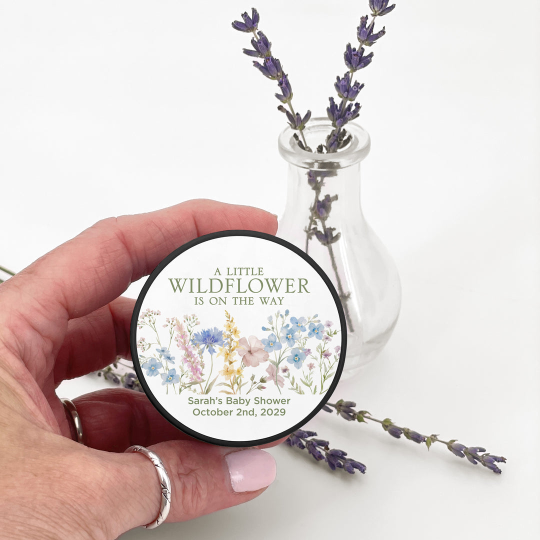A Little Wildflower is on the Way, 2oz Mini Lavender Candles