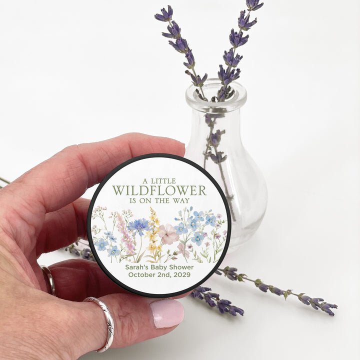 A Little Wildflower is on the Way, 2oz Mini Lavender Candles