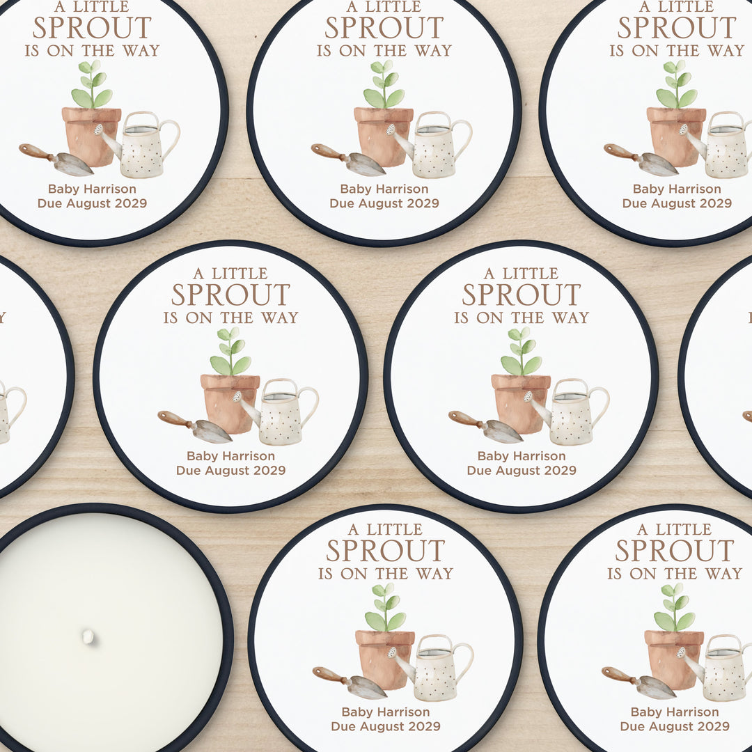 A Little Sprout is on the Way, 2oz Mini Lavender Candles
