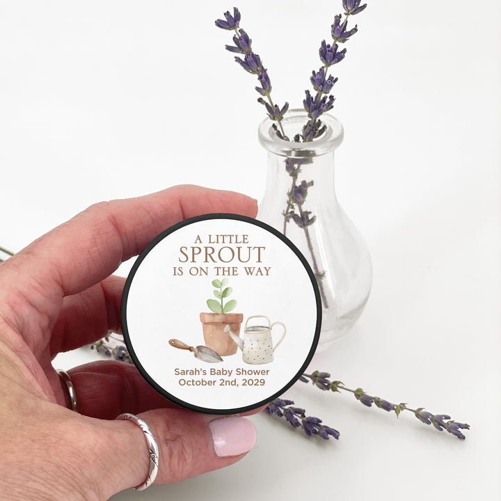 A Little Sprout is on the Way, 2oz Mini Lavender Candles