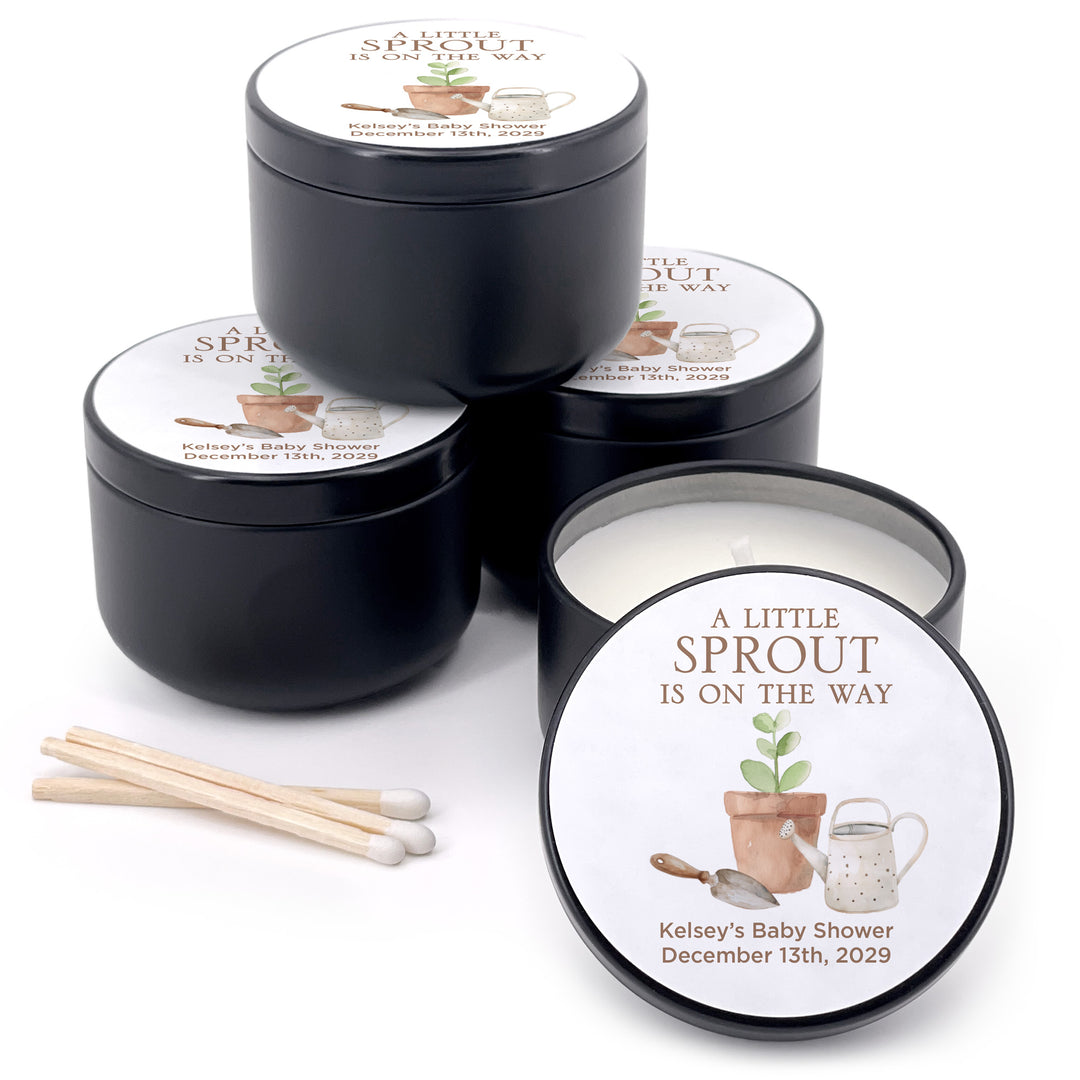 A Little Sprout is on the Way, 2oz Mini Lavender Candles