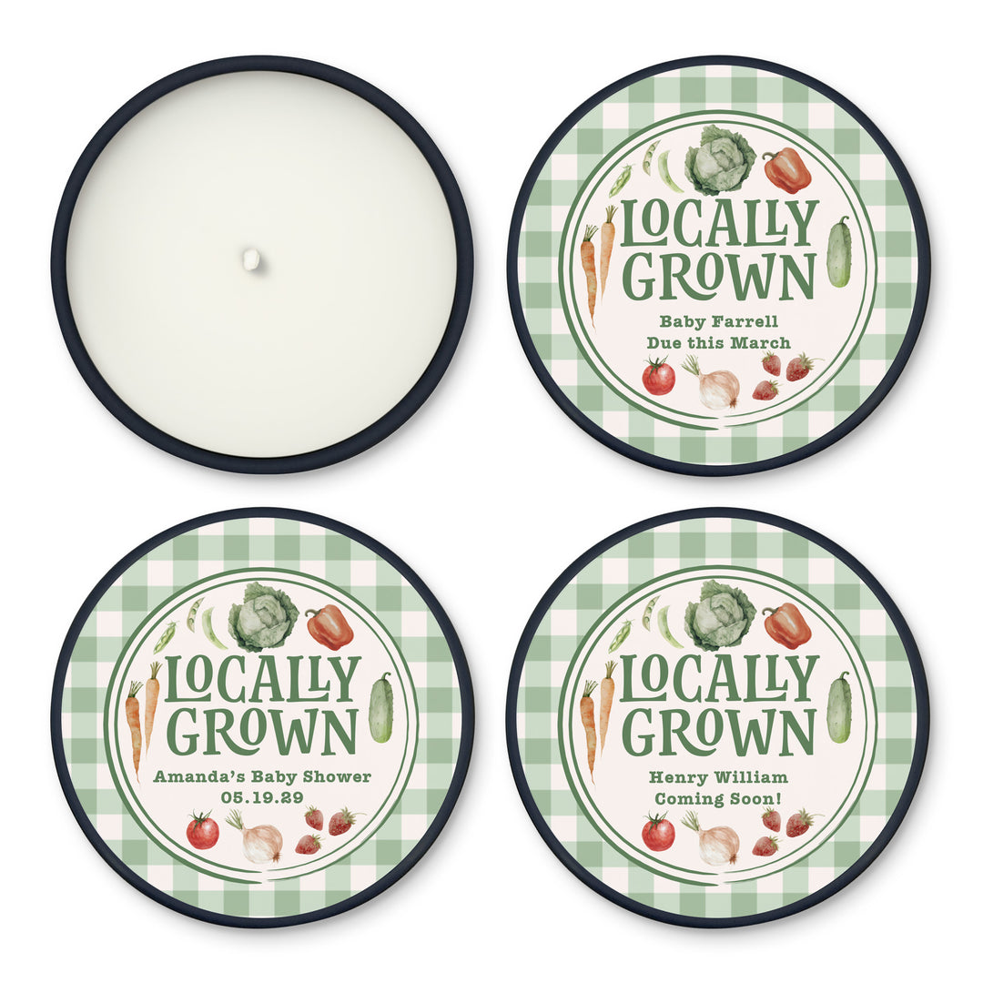 Locally Grown, Baby Shower, 2oz Mini Lavender Candles