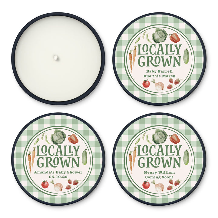 Locally Grown, Baby Shower, 2oz Mini Lavender Candles