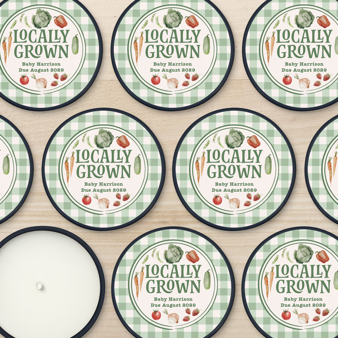 Locally Grown, Baby Shower, 2oz Mini Lavender Candles