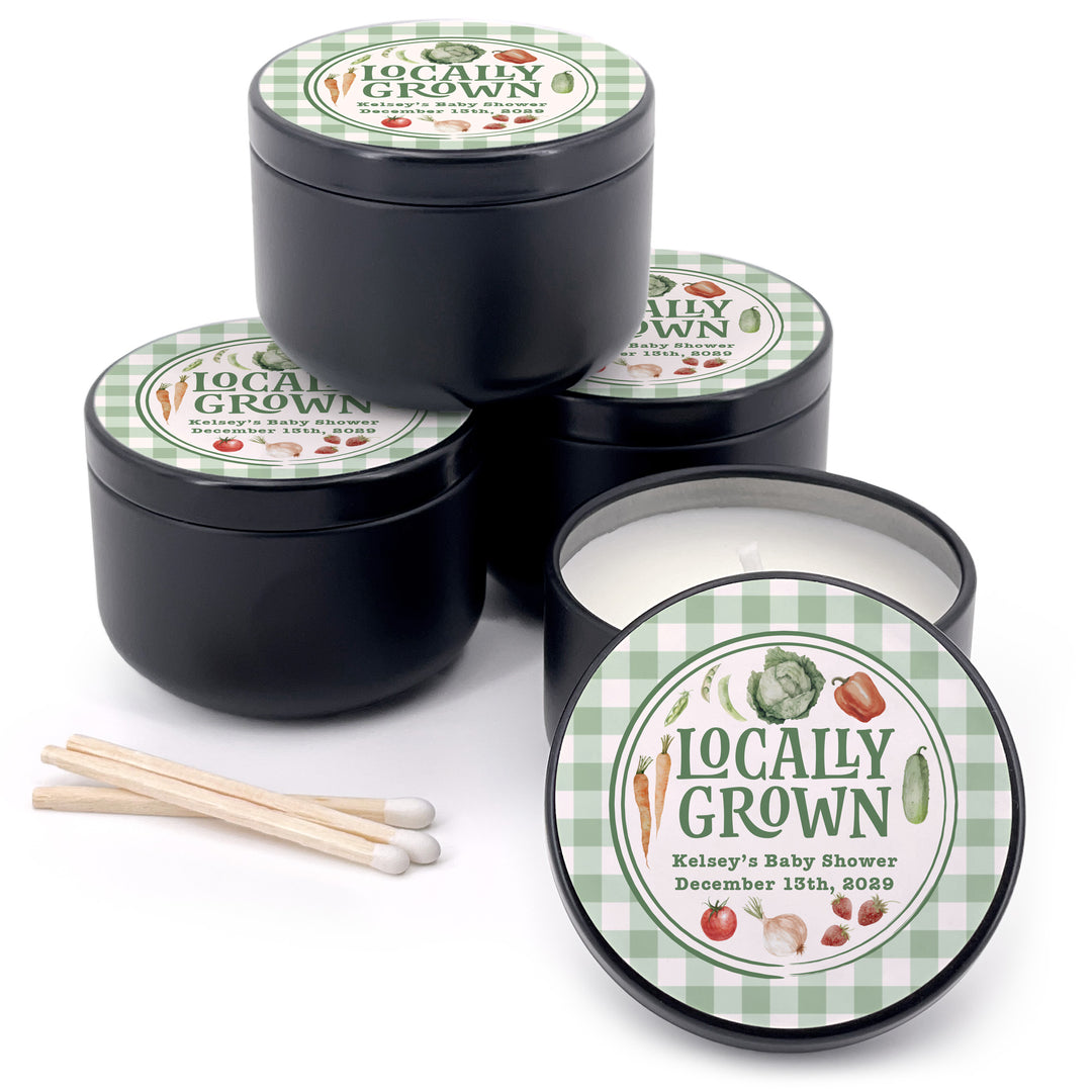 Locally Grown, Baby Shower, 2oz Mini Lavender Candles