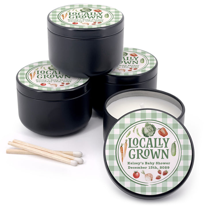 Locally Grown, Baby Shower, 2oz Mini Lavender Candles