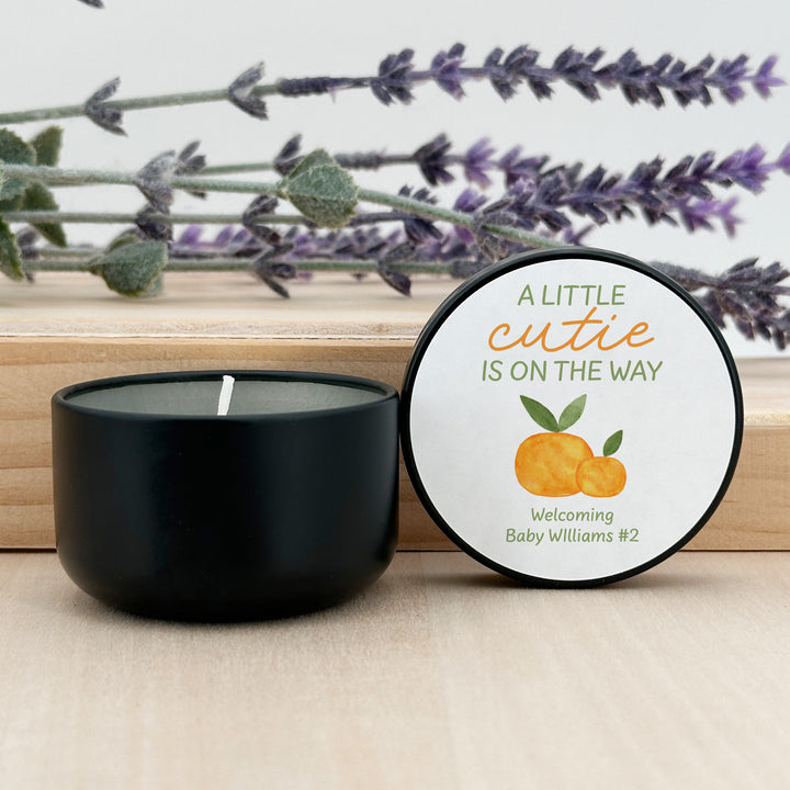 A Little Cutie is on the Way, 2oz Mini Lavender Candles