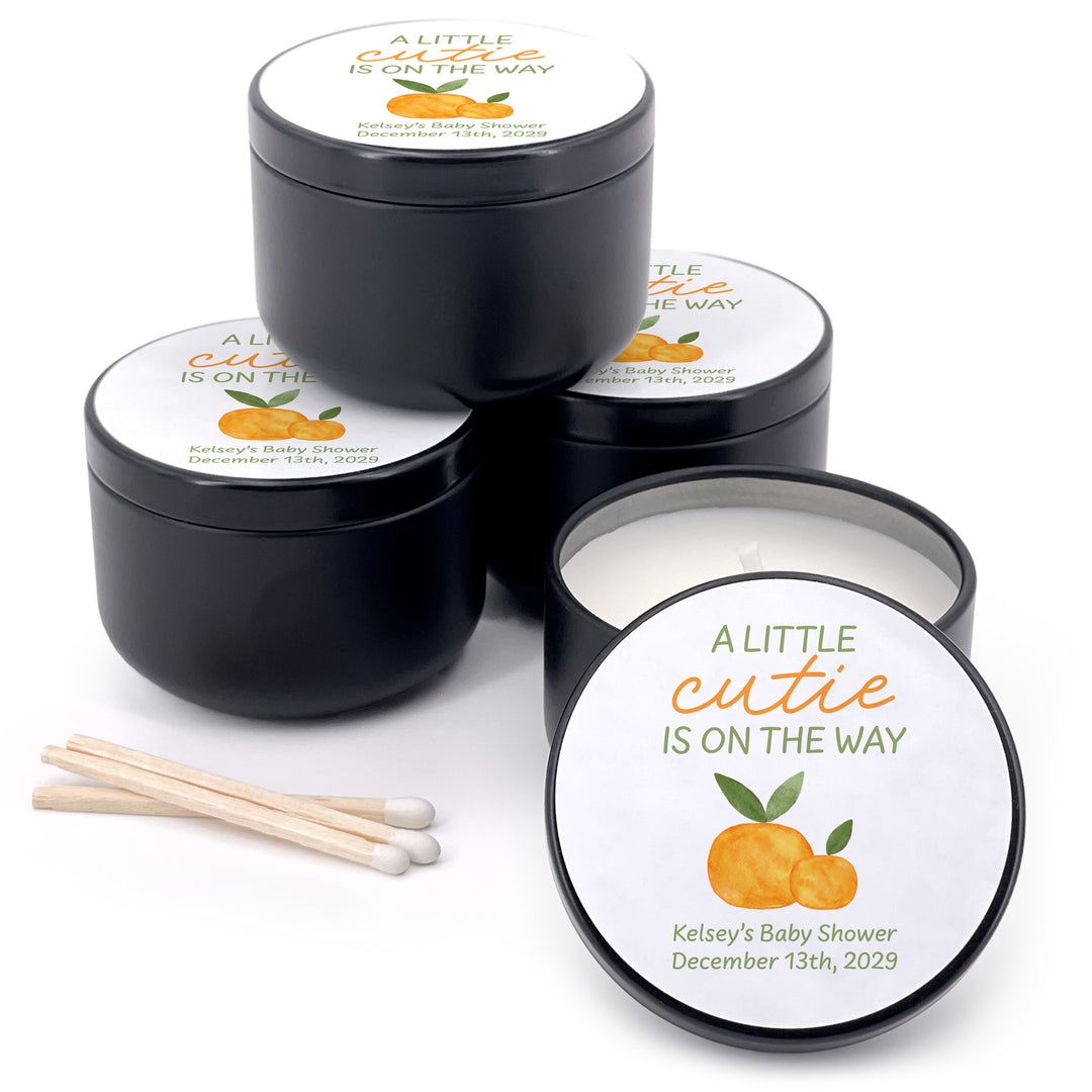 A Little Cutie is on the Way, 2oz Mini Lavender Candles