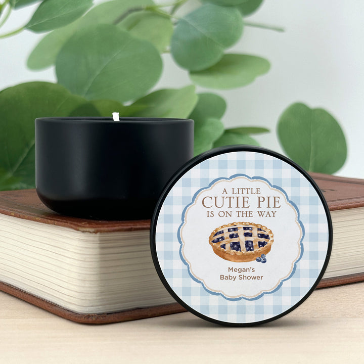 A Little Cutie Pie is on the Way, Baby Shower Candle Favors, 2oz Mini Lavender Candles