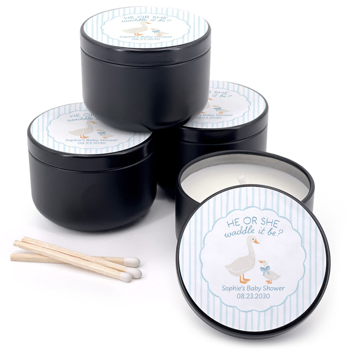 A Silly Goose is Almost Loose, Baby Shower Candle Favors, 2oz Mini Lavender Candles