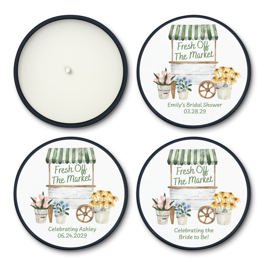 Fresh Off the Market, Bridal Shower, 2oz Mini Lavender Candles