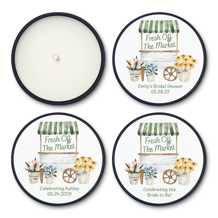 Fresh Off the Market, Bridal Shower, 2oz Mini Lavender Candles