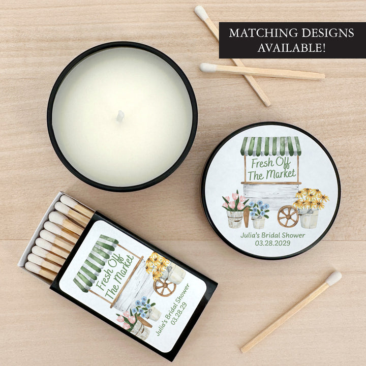 Fresh Off the Market, Bridal Shower, 2oz Mini Lavender Candles