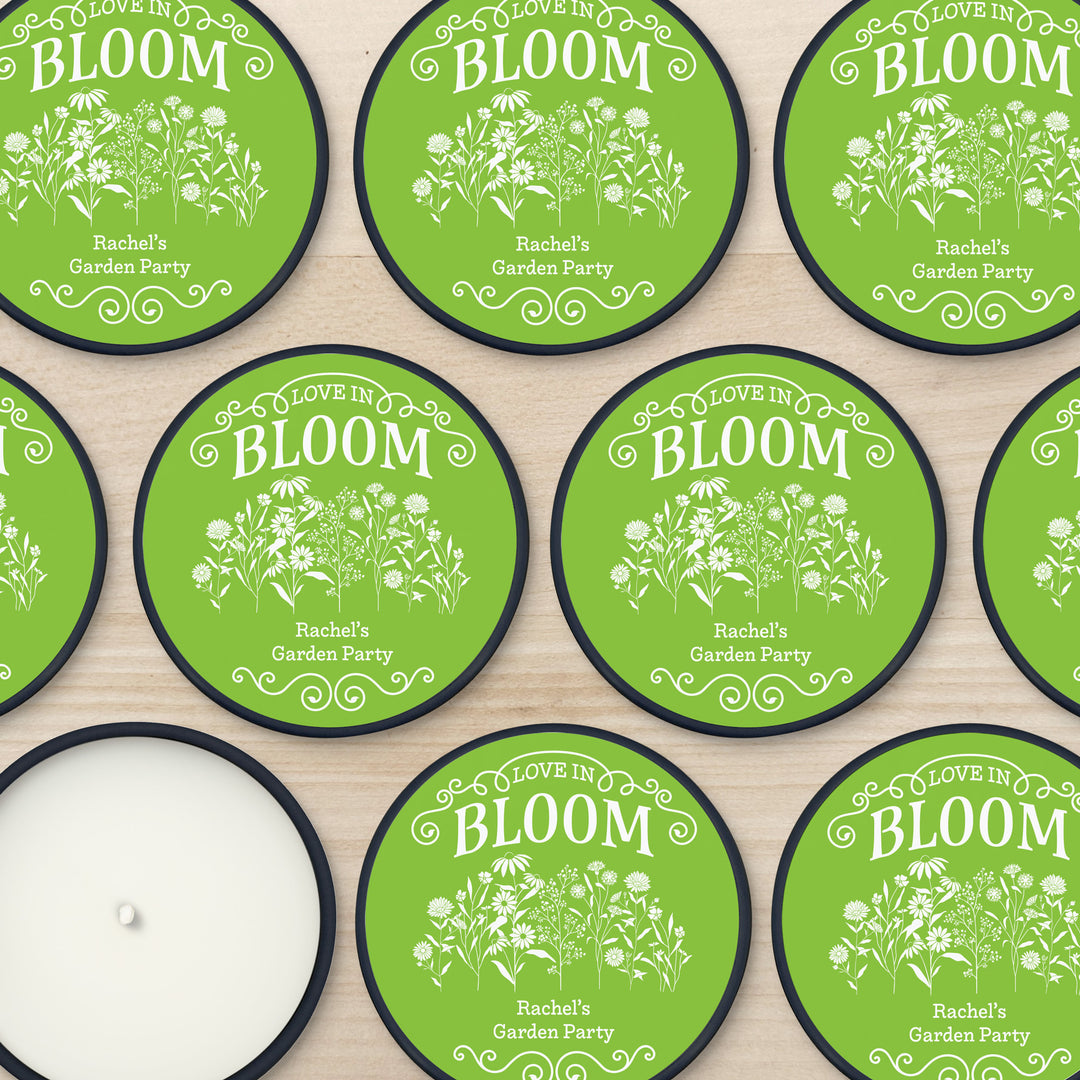 Love in Bloom Wildflowers, Wedding Favors, 2oz Mini Lavender Candles