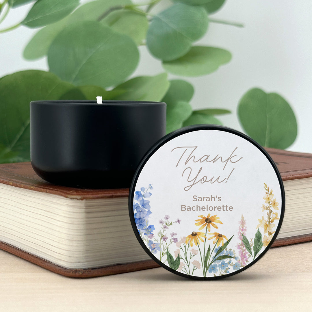 Love in Bloom, Let Love Grow, Wildflower Wedding Favors, 2oz Mini Lavender Candles