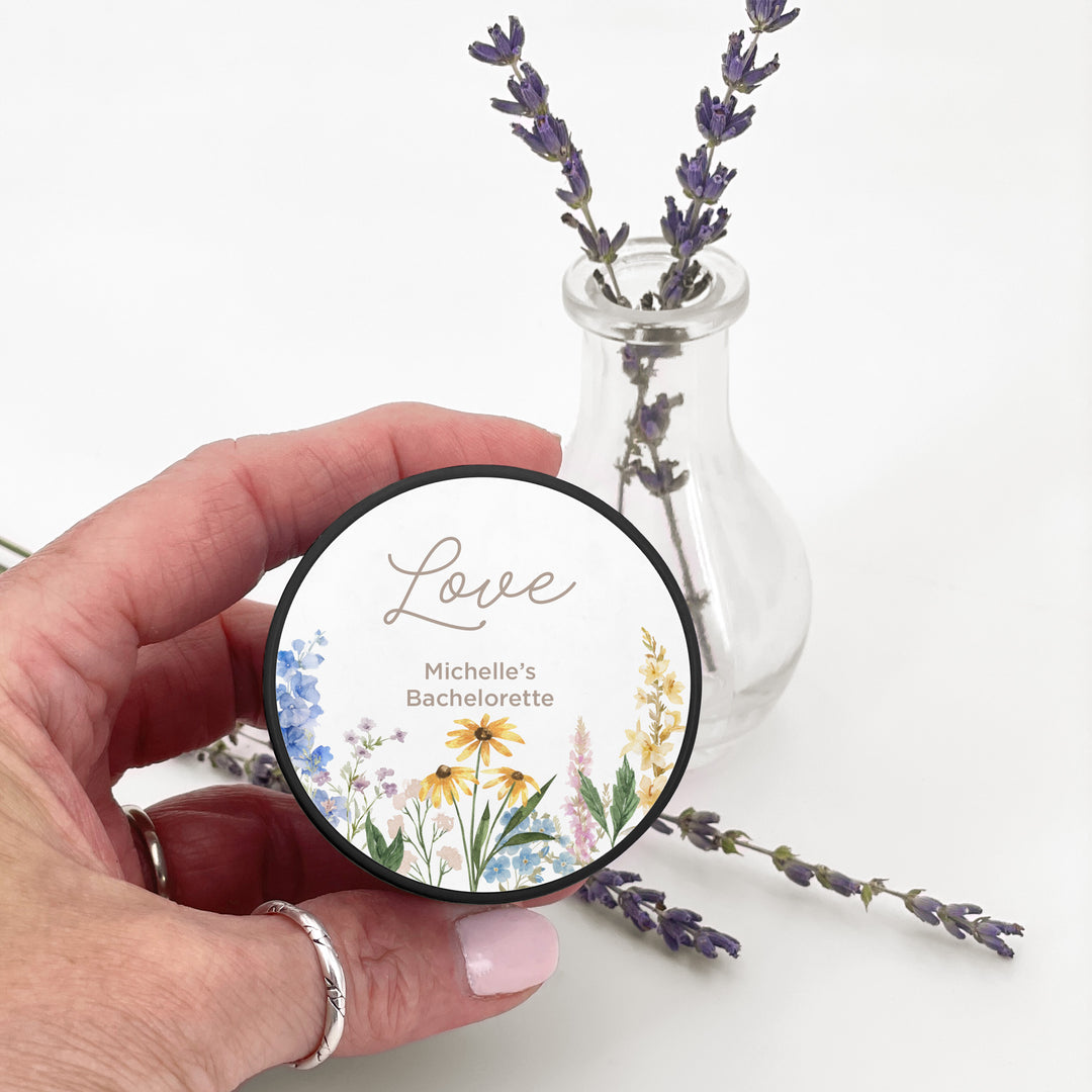 Love in Bloom, Let Love Grow, Wildflower Wedding Favors, 2oz Mini Lavender Candles
