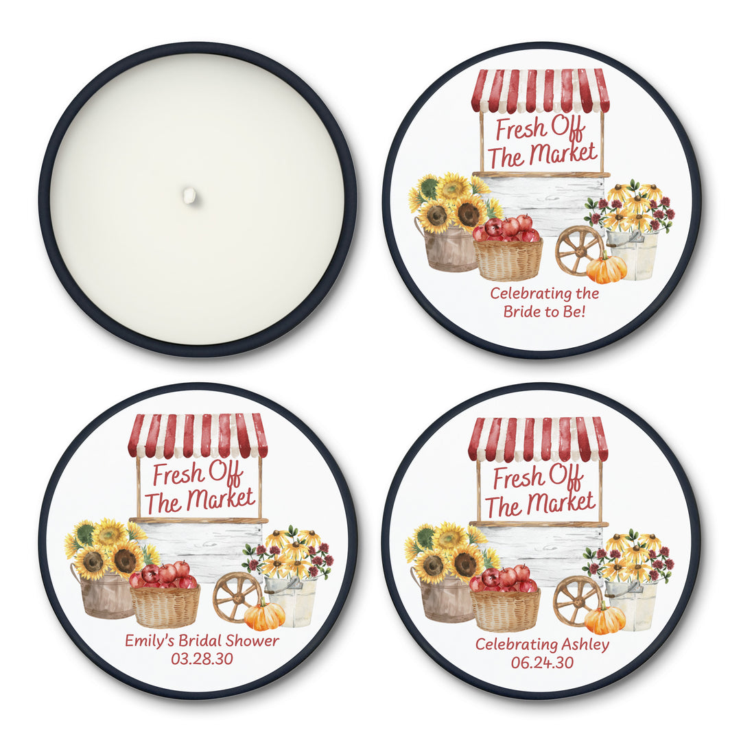 Fall Fresh Off the Market, Bridal Shower, 2oz Mini Lavender Candles
