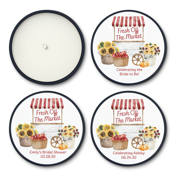 Fall Fresh Off the Market, Bridal Shower, 2oz Mini Lavender Candles