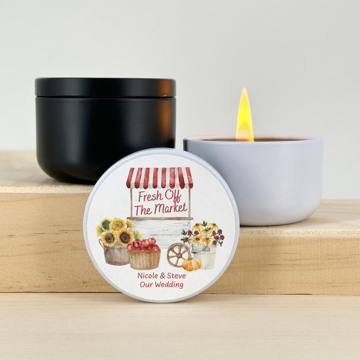 Fall Fresh Off the Market, Bridal Shower, 2oz Mini Lavender Candles