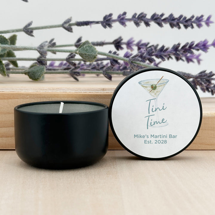 Custom Candles, Birthday Party Favors, Bachelorette Favors, A Tini Bit Older, Martini Candles, 2 oz lavender candles
