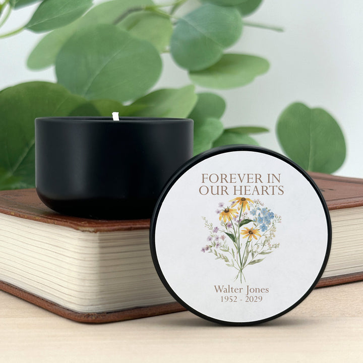Wildflower Memorial, Funeral Service Favor, Celebration of Life - 2oz Candle