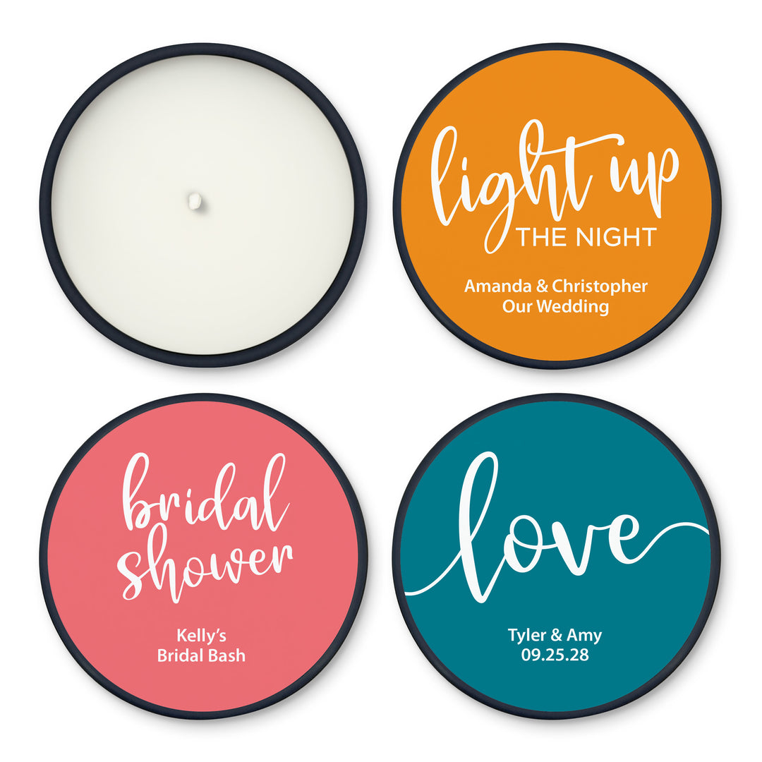 Unique Wedding Favors, Personalized Candles, Get Lit, Let Love Glow, Light Up the Night, 2oz Mini Lavender Candles