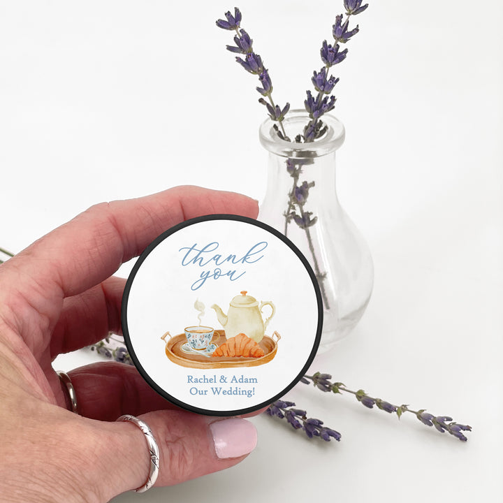 Bridal Shower Candle Favors, Custom 2 oz Mini Lavender Candles, Bridal Brunch, Bridal Shower Tea Tray