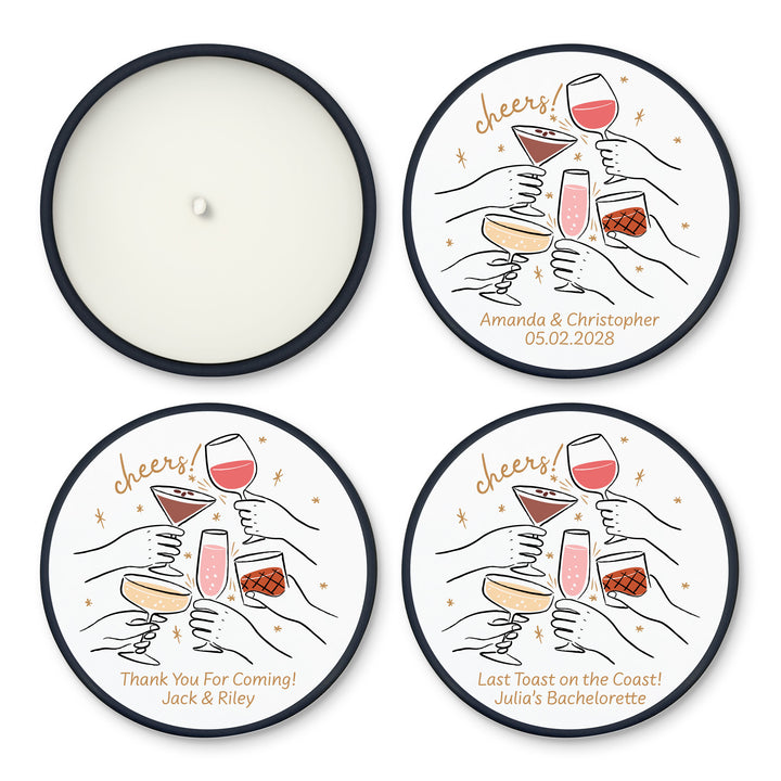 Cheers Cocktails Doodle, 2oz Mini Lavender Candles