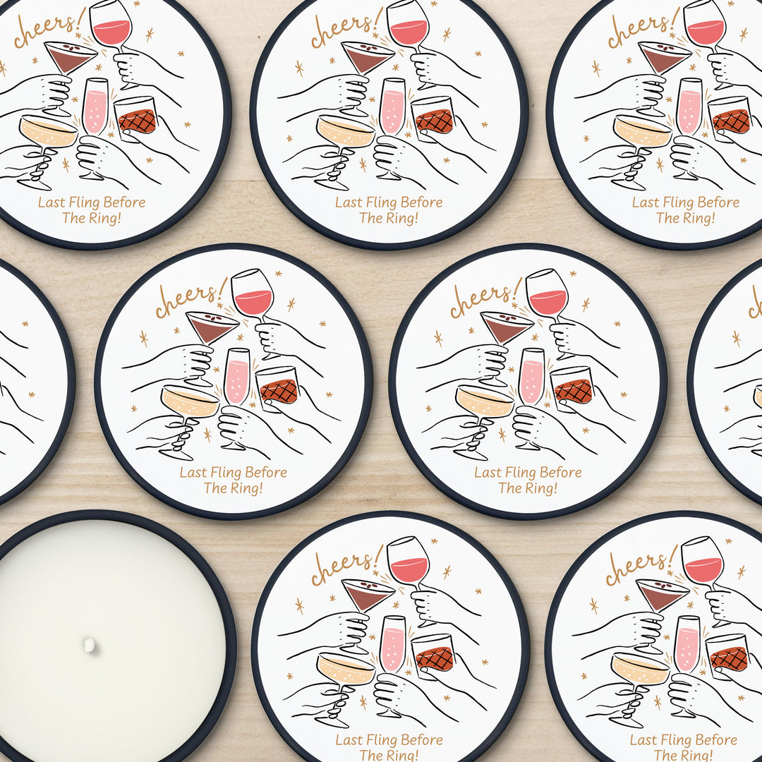 Cheers Cocktails Doodle, 2oz Mini Lavender Candles